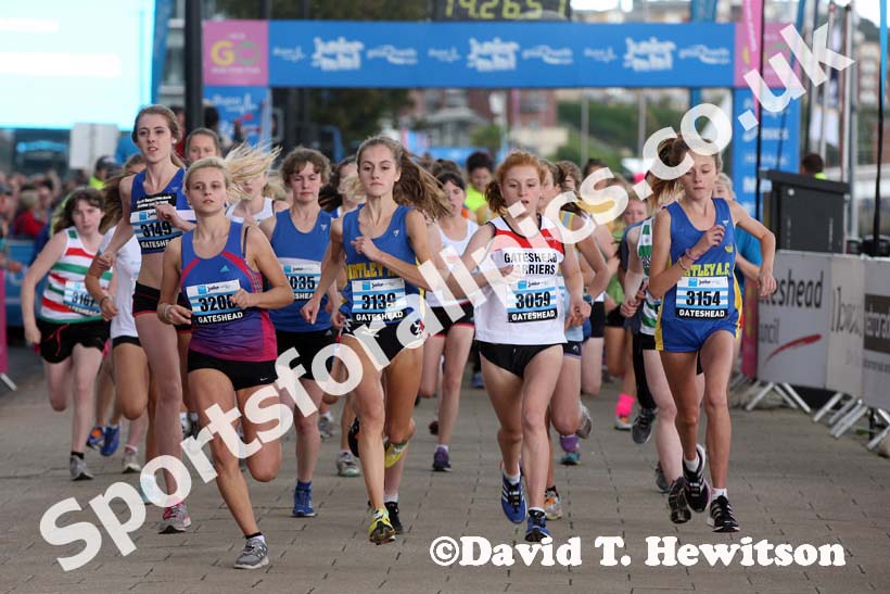 Start of the 15-16 age group in the BUPA  Great North Junior Great north Run .